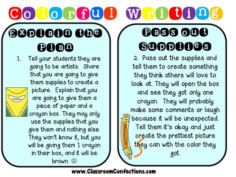 Classroom Activities: Social Studies, Reading, Writing, and More!: Creating Colorful Writing