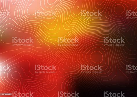 Abstract Topography Map Design With Heat Map Overlay Stock Illustration ...