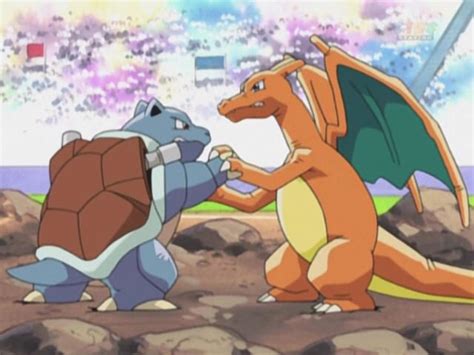 Ash's Charizard vs. Gary's Blastoise by Advanceshipper2021 on DeviantArt