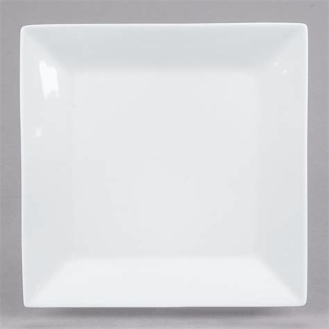 Core 7" Bright White Square China Plate - 36/Case