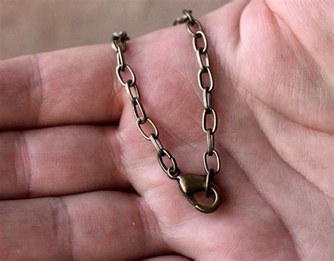 Antiqued brass chain necklace choose 16 inch 36 inch 6mm | Etsy