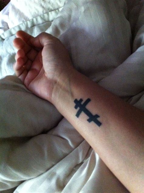 Pin by Tiffany De on Done | Cross tattoo designs, Cross tattoo, Cross tattoo on wrist