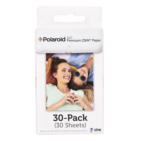 Zink Polaroid 2x3ʺ Premium ZINK Zero Photo Paper 30-Pack - Walmart.com ...