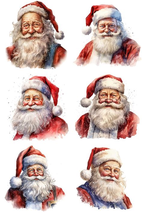 Santa Claus Clipart 12 High Quality Pngs Digital Planner - Etsy in 2024 ...