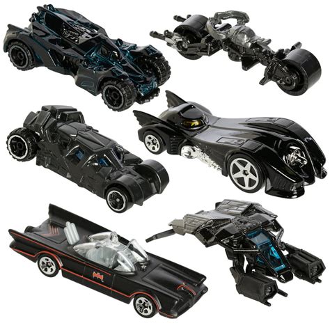 Hot Wheels Cars Set (6 Pack) DC Comics Batman Batmobile Die-Cast Cars ...