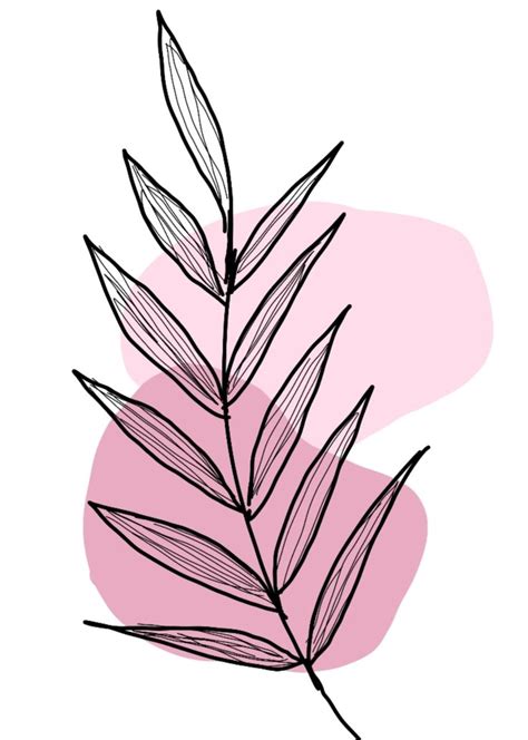 cute pink aesthetic bohemian leaf design | Ilustrações florais, Pintura faça você mesmo, Idéias ...