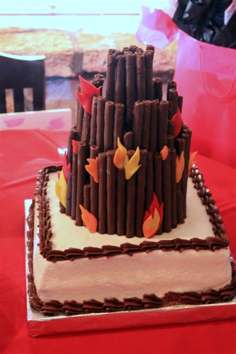 Aggie Bonfire Cake. | Bonfire cake, Cake, Food