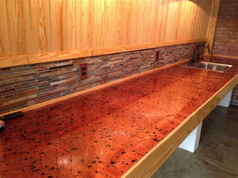 Copper countertop | Countertops, Copper kitchen, Metal countertops