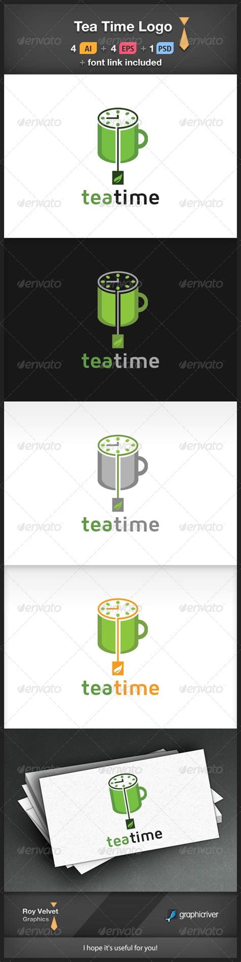 Tea Time Logo by RoyVelvet | GraphicRiver