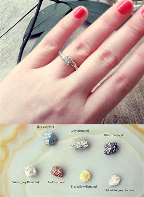 Raw Diamond Ring Raw Diamond Engagement Ring Raw Stone - Etsy