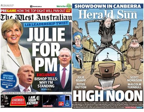 Australian politics news dominate today's front pages. Here are the best.