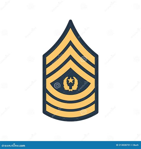 Sergeant Major of the Army Rank Insignia SMA Sign Stock Vector ...