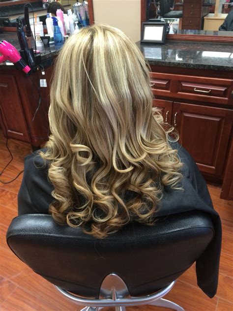 Beautiful blonde with an extra body blowout and flat iron curls! | Flat iron curls, Hair styles ...