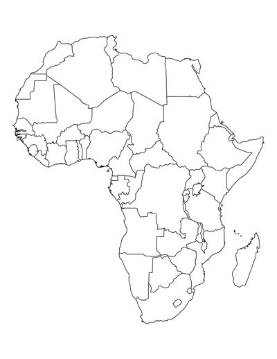 Africa Map Blank - Hairy Pussy Gals