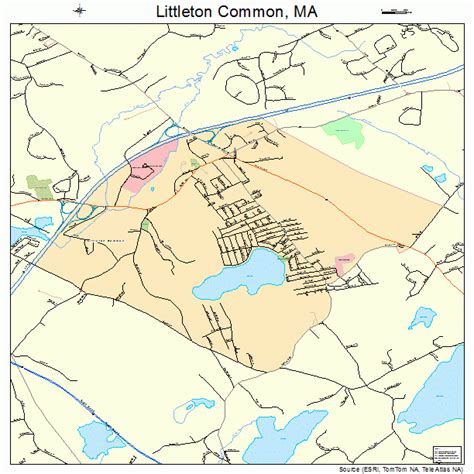 Littleton Common Massachusetts Street Map 2536020