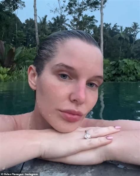 Helen Flanagan bares all for a refreshing swim in an outdoor pool, offering a glimpse into her ...