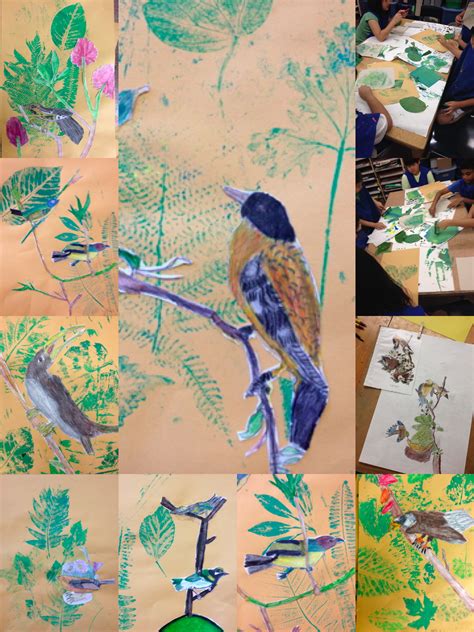 Audubon birds 4th grade observational drawings and printmaking. Art Club Projects, Animal Art ...