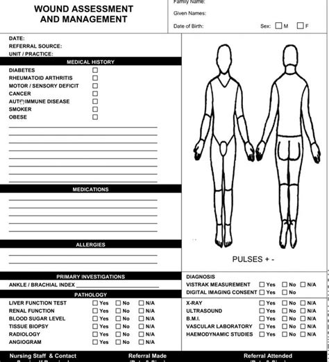 Wound Care Documentation Template | Lobo Black in 2021 | Wound care ...