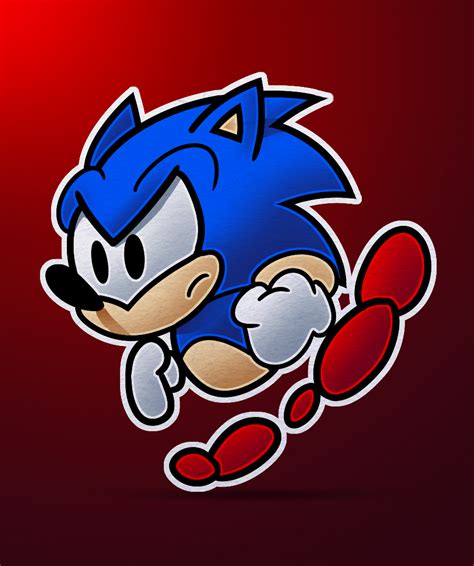 Paper Sonic by SonicAllStarsUSA on DeviantArt