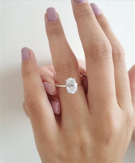 Single Diamond Oval Engagement Ring | solesolarpv.com
