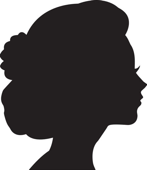 Female Head Profile Silhouette 2 - Openclipart