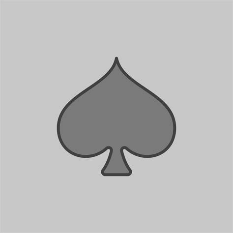 Spades Card Suit vector concept colored minimal icon or symbol 17505130 ...