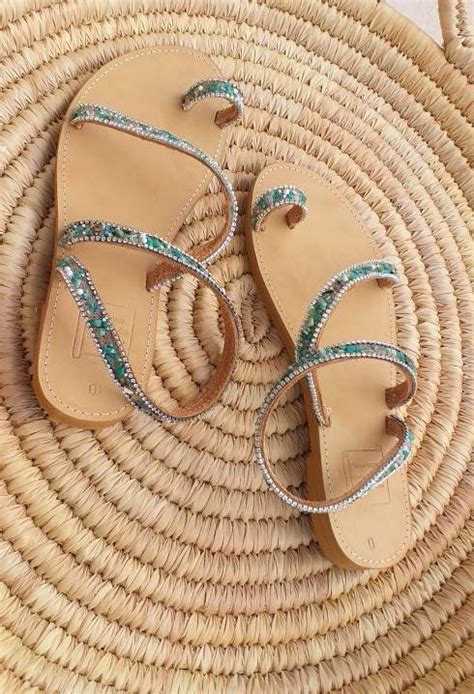 Boho Leather Sandals Beach Wedding Sandals Bridal Sandals | Etsy