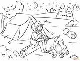 Campfire Coloring Pages sketch template