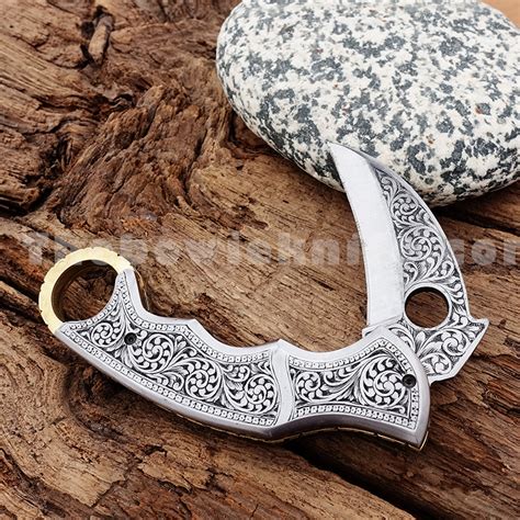 Karambit Folding Knife Engraved Pocket Knife FK-035 – The Bowie Knife