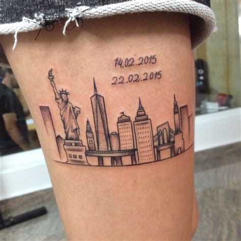 New york skyline | New york tattoo, Nyc tattoo, Marathon tattoo