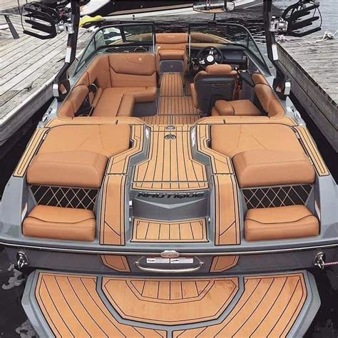 #boatdesign | Boat interior, Mastercraft boat, Pontoon boat