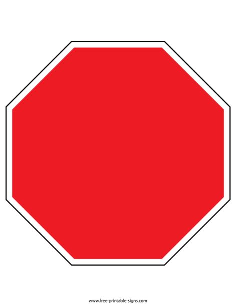 Blank Stop Sign Shape