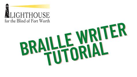 Braille Writer Tutorial - YouTube