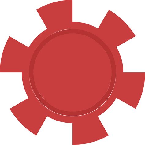 Red white chip icon. Free download transparent .PNG | Creazilla