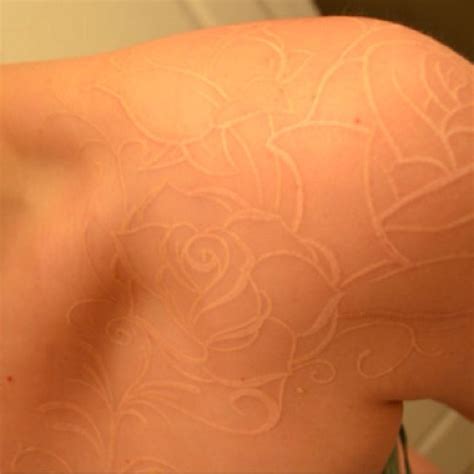 Invisible ink beautiful tattoo. | White ink, White ink tattoo ...