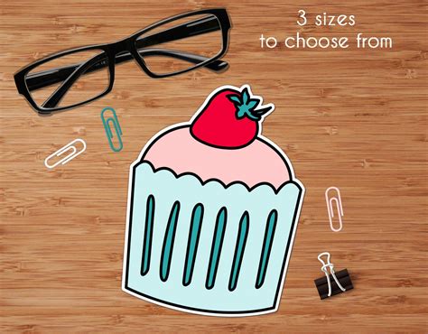 Kawaii Cupcake Vinyl Decal Sticker for Laptops Bottles | Etsy