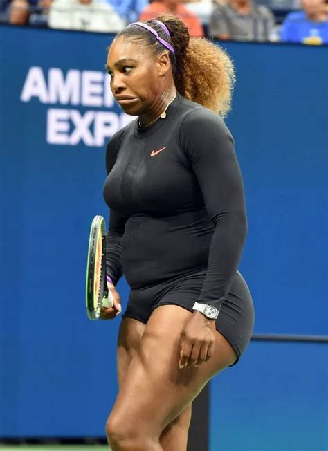 Serena Williams divides opinion with tight-fitting black bodysuit at US ...