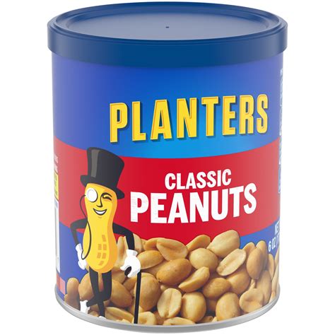 Planters Classic Peanuts, 6.0 oz Canister - Walmart.com