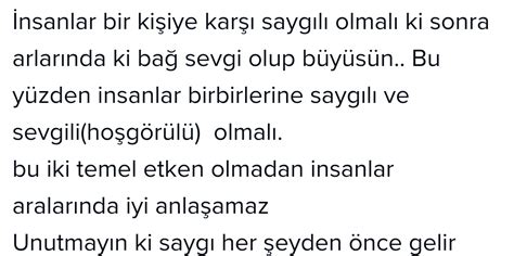 saygı kayığına binmeden sevgi denizi geçilmez sözüyle ilgili kısa kompozisyon - Eodev.com