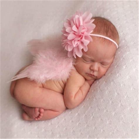 Baby Photography Props Baby Girls Fitted Wing Angel Wings Set Feather Infant Costume Photo Props ...
