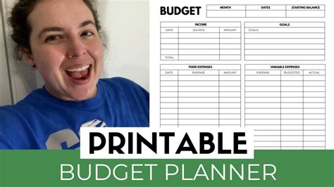 Monthly Budget Planner Printable Flip Thru | 2020 Budget Planner - YouTube