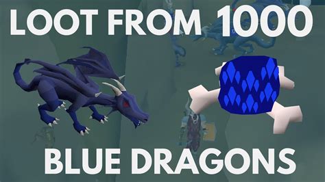 LOOT FROM 1000 BLUE DRAGONS - Oldschool Runescape - YouTube