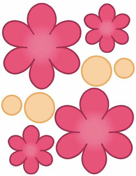 free printable small paper flower template printable templates - small flowers template coloring ...