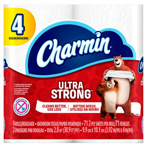 Charmin Ultra Strong Bathroom Tissue, 2-Ply, 4 x 3.92, 77 Sheets/Roll ...