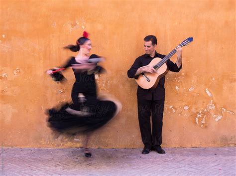 "Flamenco Dancer And Guitarist. Spain." by Stocksy Contributor "Hugh Sitton" - Stocksy