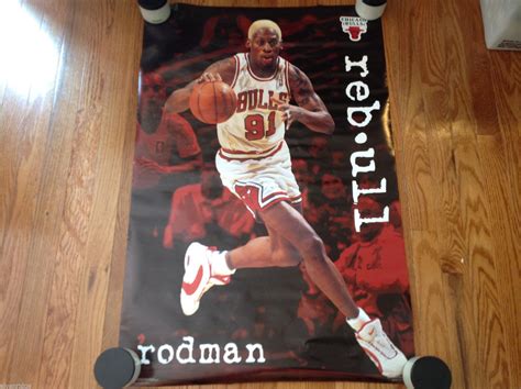 Vintage Dennis Rodman 1995 Bulls Poster NBA - Art Posters