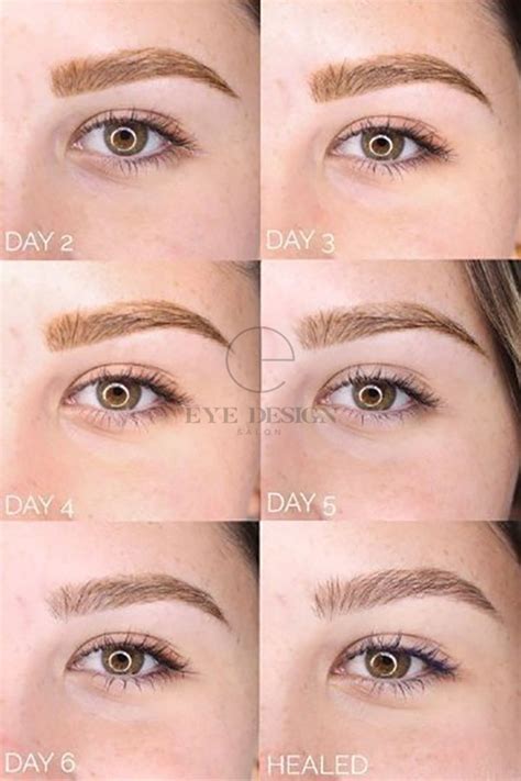 Full day-by-day microblading healing process - Eye Design Salon