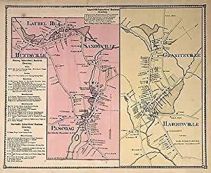 Two Maps of Burrillville by D.G. Beers: (1870) | Art Source International Inc.