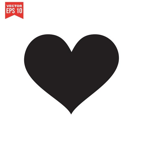 heart Vector icon black and white 6800609 Vector Art at Vecteezy