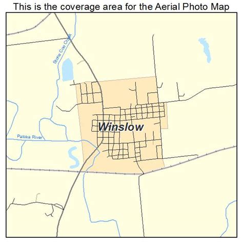 Aerial Photography Map of Winslow, IN Indiana